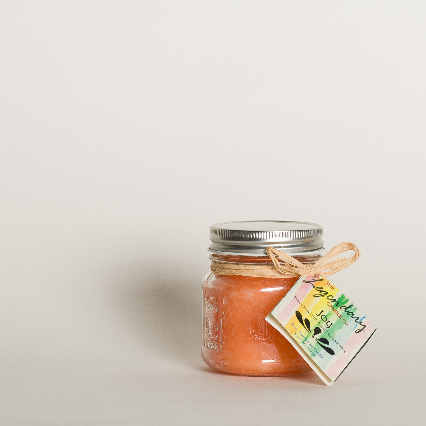 Joy 8 Ounce Mason Jar Scented Candle The Legendary Candle Co.