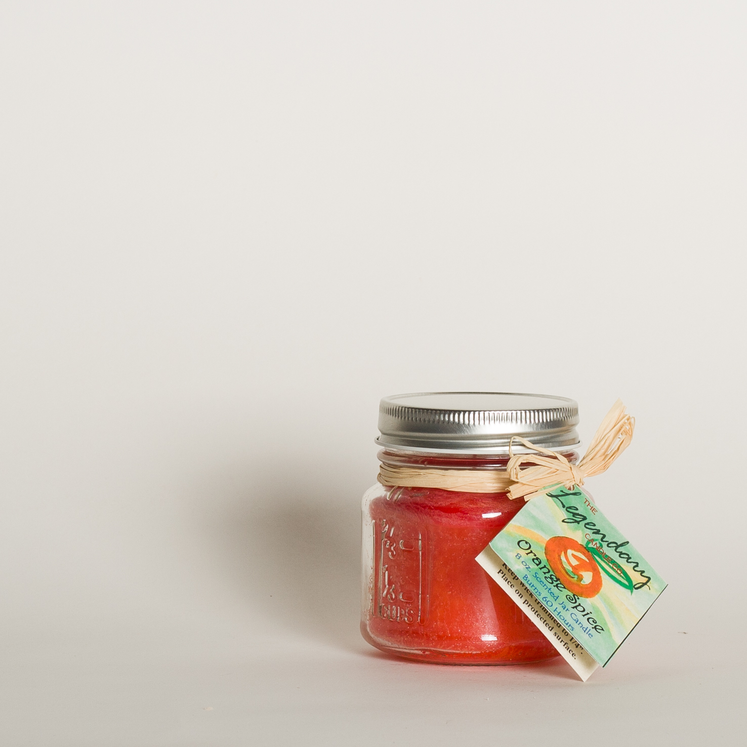 Orange Spice™ 8 Ounce Mason Jar Scented Candle The Legendary Candle Co.