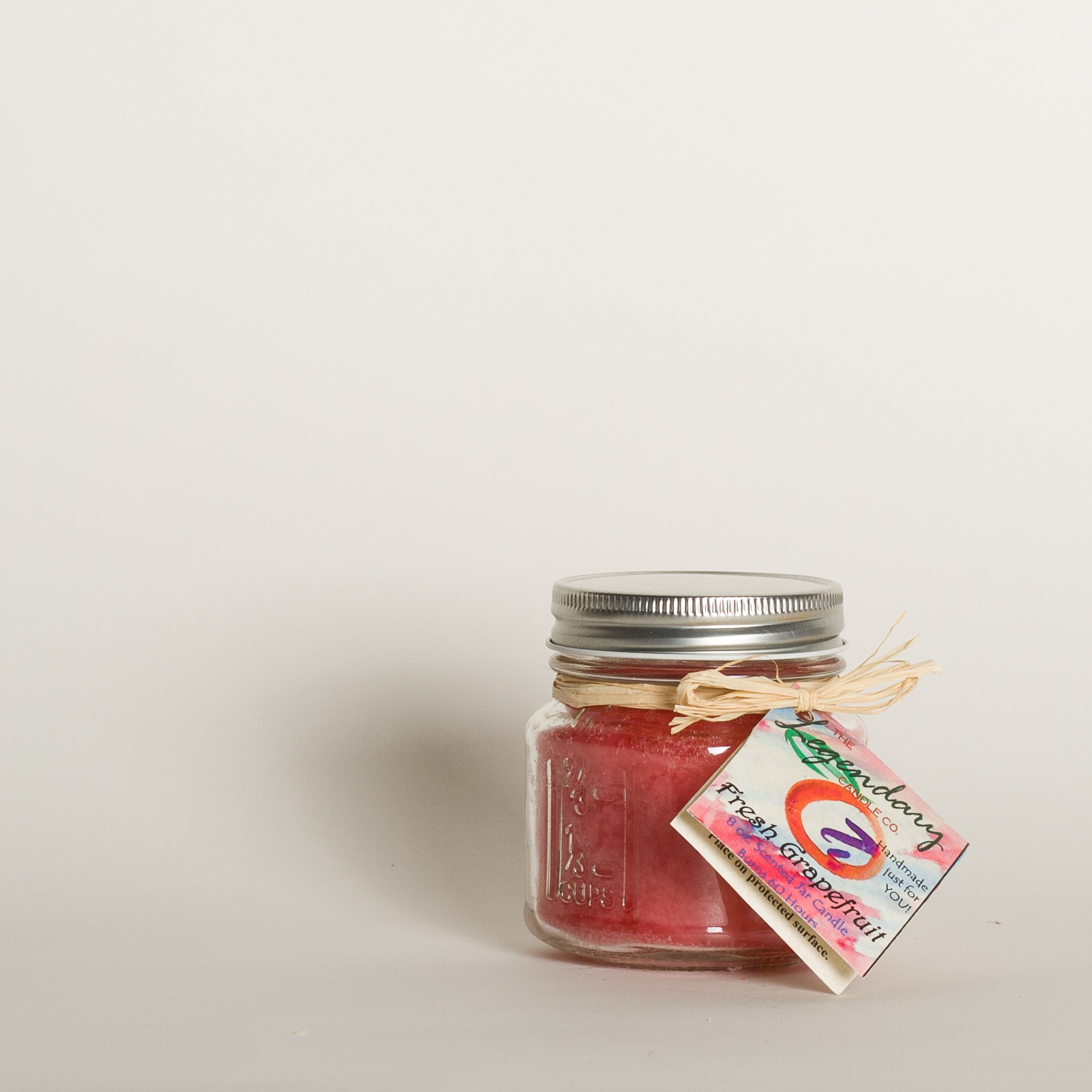 Fresh Grapefruit 8 Ounce Mason Jar Scented Candle The Legendary